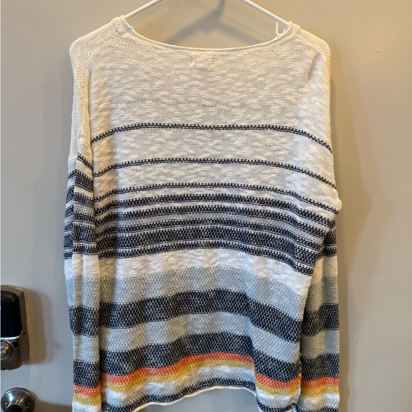 Colorful Striped Lightweight Sweater - Picture 2 of 2